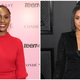 Issa Rae, (L) attends the 2019 Teen Vogue Summit on Nov. 02, 2019 ; Lauren London attends the 62nd Annual GRAMMY Awards on Jan. 26, 2020.